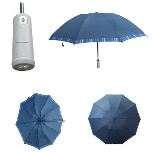 Automatic Portable Reverse Car Reflective Light Led  Luminous Windproof Folding Inverted Umbrella Flashlight Umbrella