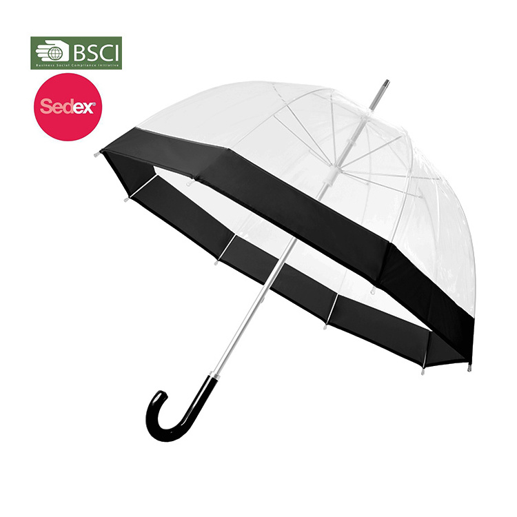 dome shape umbrella  poe transparent umbrella with logo printing