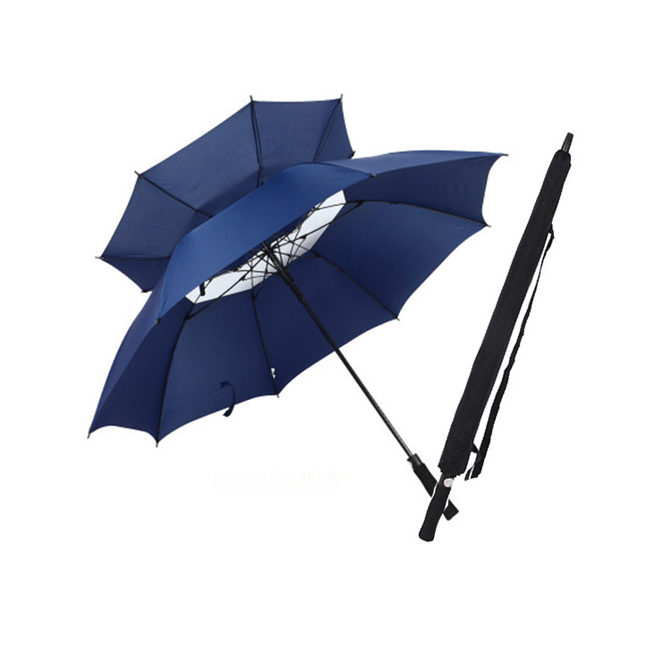 Extra double layer Unique Logo customized large golf umbrella