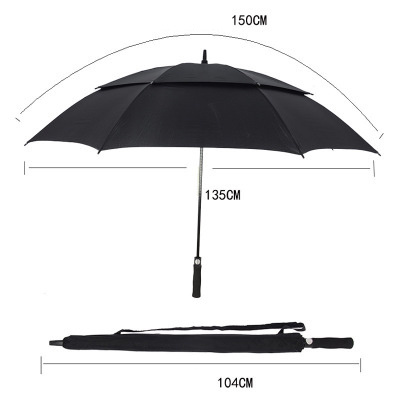 Extra double layer Unique Logo customized large golf umbrella