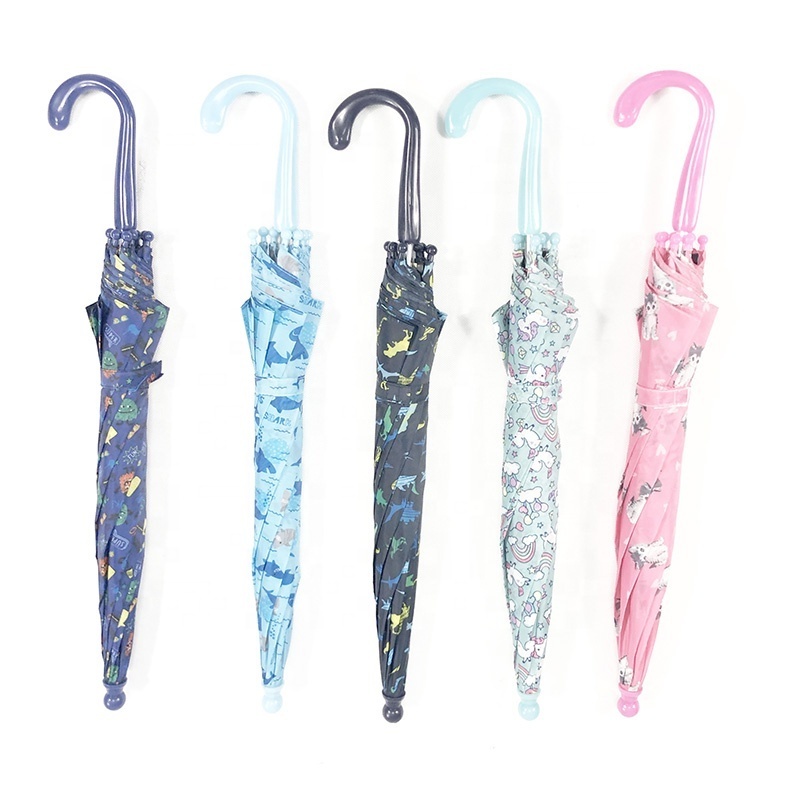 2019 novelty design lovely animal print cartoon cute cats sharks little monster Unicorn kid umbrella