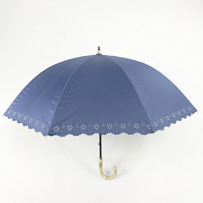 2023 Innovative Bamboo handle  advanced texture Parasol wooden uv sun umbrella Gift umbrella  Ladies Umbrella