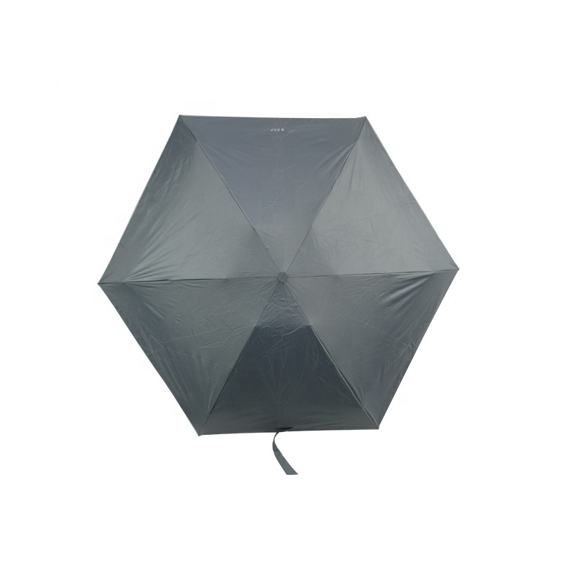 Silver Coating Mini Umbrella Ultra Light 5 Folding Small Pocket Flat Handle Parasol Uv Umbrella