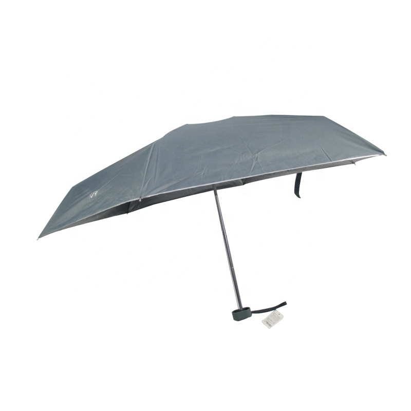 Silver Coating Mini Umbrella Ultra Light 5 Folding Small Pocket Flat Handle Parasol Uv Umbrella