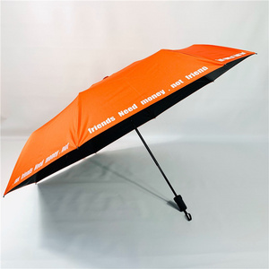 Fashion Three Color  Silk Printing Wholesale Summer UV Protection  Folding Waterproof Rain Umbrella