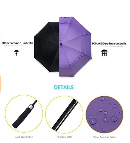 68 inch vented large luxuary custom windproof personalised purple golf umbrella with uv coating