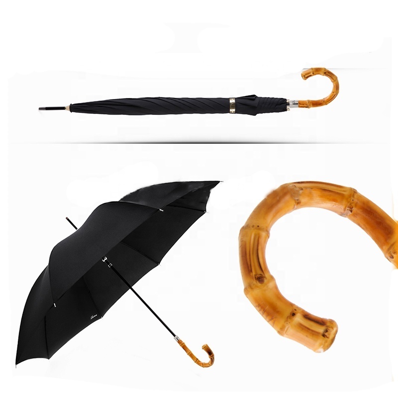 High quality super light windproof umbrella with bamboo handle umbrella for gift