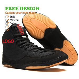 make your own Boxing Shoes China Manufacturer Designer Branded Custom Logo Weightlifting Gym Wrestling Shoes for Men