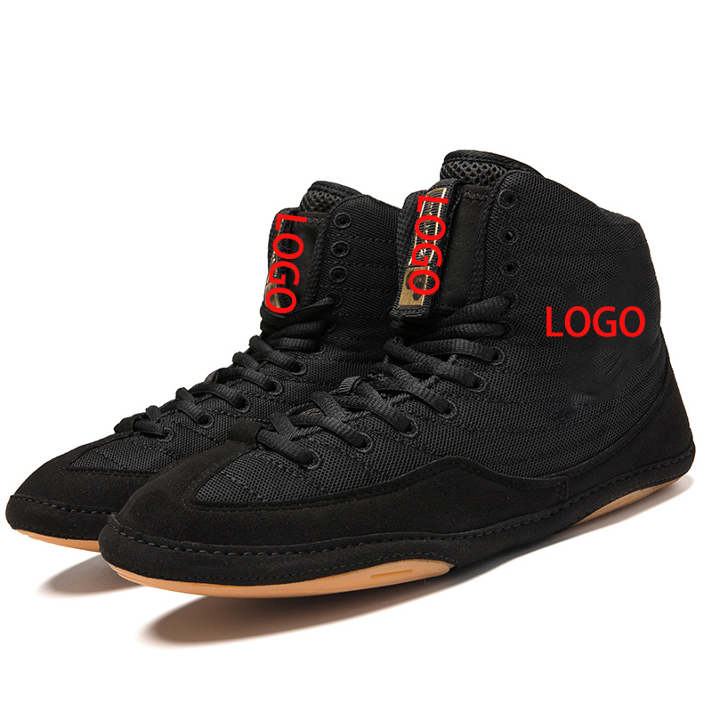 make your own Boxing Shoes China Manufacturer Designer Branded Custom Logo Weightlifting Gym Wrestling Shoes for Men