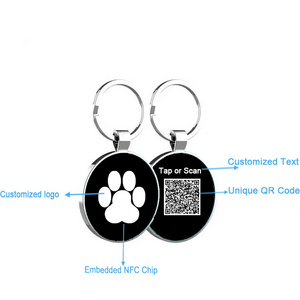 NFC Pet ID Tags Dog Collar QR Code Tag Anti Lost Pet ID Tag With Different QR Code