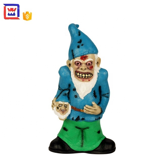 Large Zombie Garden Gnome For Halloween Decoration