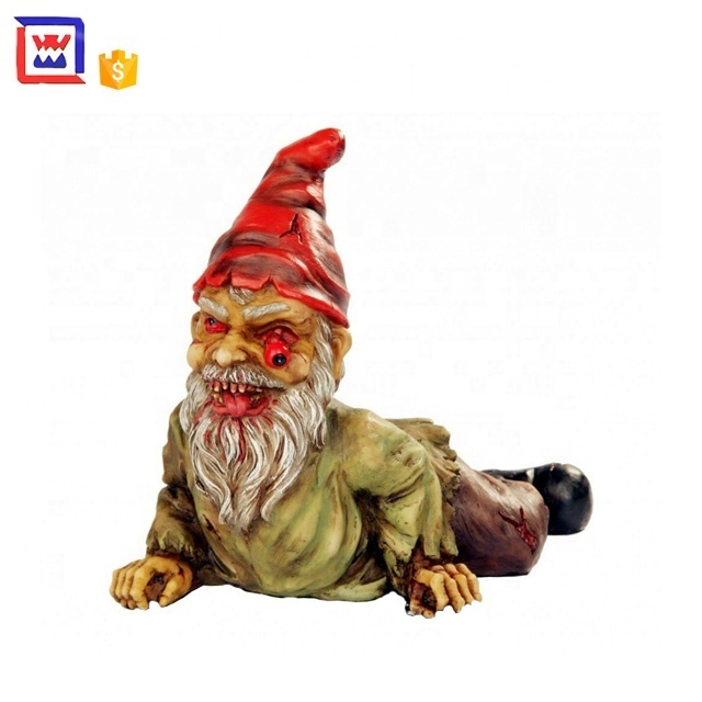 Large Zombie Garden Gnome For Halloween Decoration