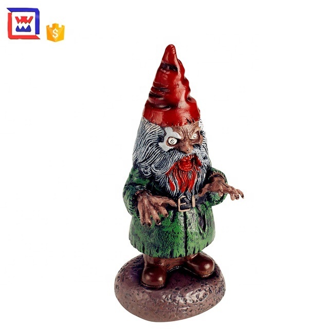 Large Zombie Garden Gnome For Halloween Decoration