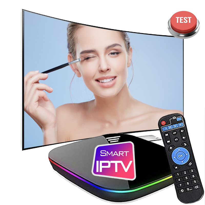 iptv no buffering test OEM Custom Smart IP-TV Best Android TV Box 4K online tv 4k ott iptv panel