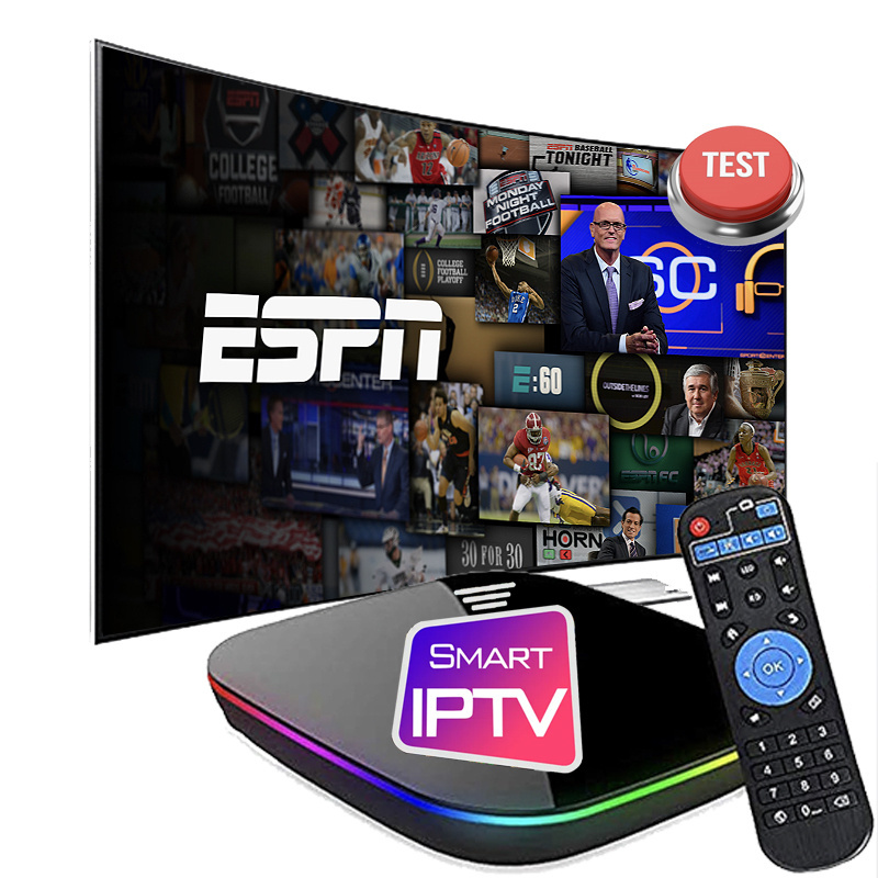 iptv no buffering test OEM Custom Smart IP-TV Best Android TV Box 4K online tv 4k ott iptv panel