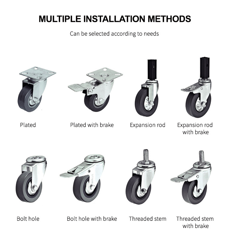 expand wheels removeable caster china wholesale sofa caster wheel industry silicone/pp locking caster and wheel