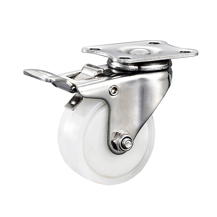 DLPO Light duty 304 steel Electrical Swivel TPR Industrial caster wheels