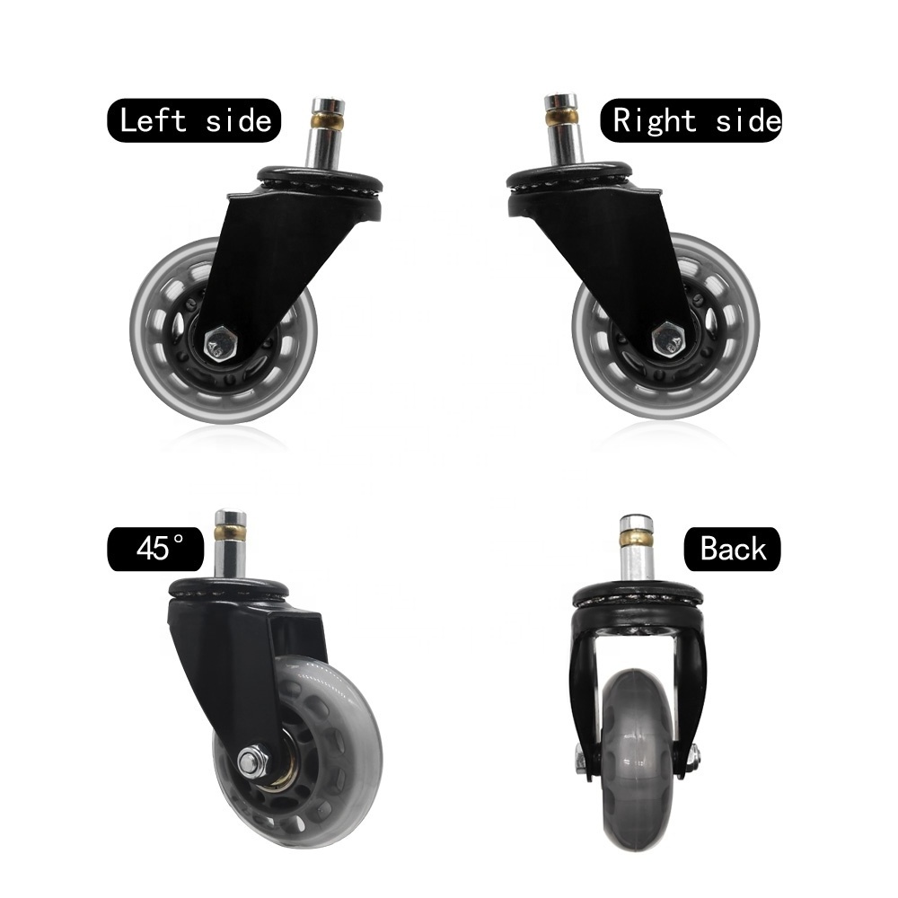 DLPO 2.5'' Office Chair Wheels Replacement PU Chair Casters