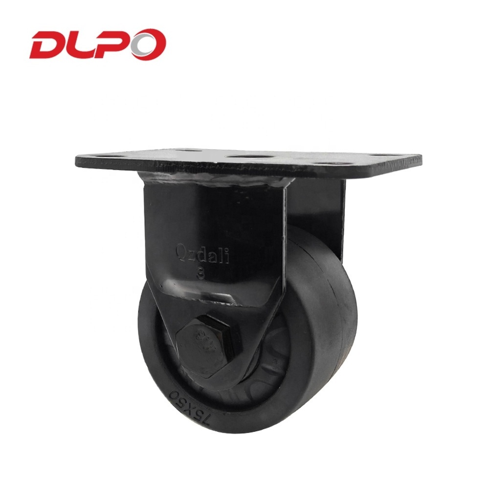 Dlpo 75mm 800kg Low Profile Gravity castor Mechanical Equipment Heavy Duty PA Caster Wheel with Metal Double Brake