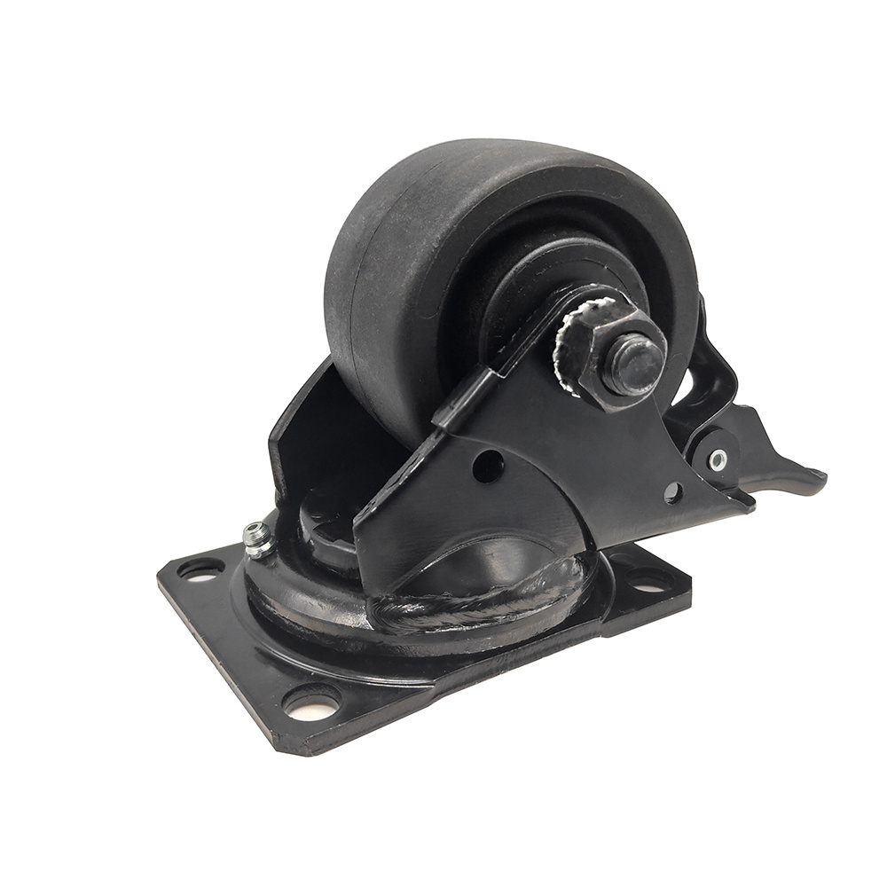 DLPO hot selling 3 inch heavy duty Low center of gravity swivel black mechanical caster