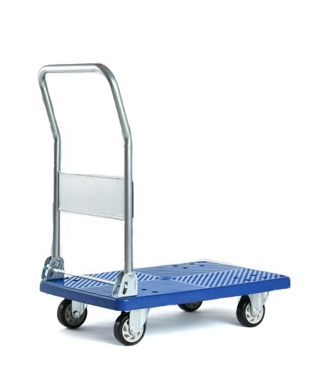 DLPO Factory Foldable warehouse trolley platform Folding hand push Carts and trolleys