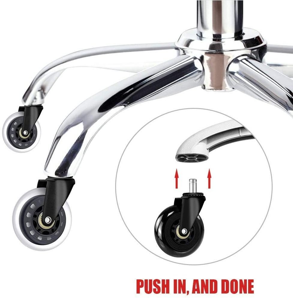 DLPO caster wheels heavy duty elastic pu swivel chair wheel furniture office chair wheels