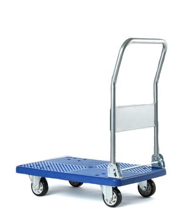 DLPO Factory Foldable warehouse trolley platform Folding hand push Carts and trolleys