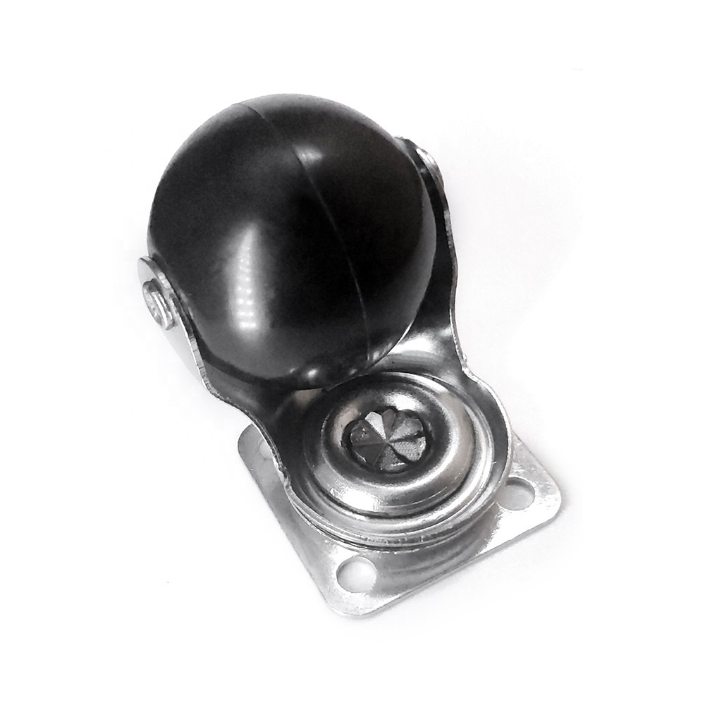 DLPO Ball Caster 50 mm Rotating Black Plastic Ball Castor Wheel