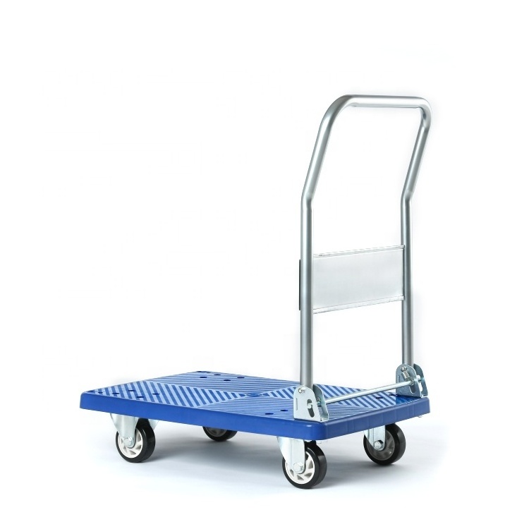 DLPO Factory Foldable warehouse trolley platform Folding hand push Carts and trolleys