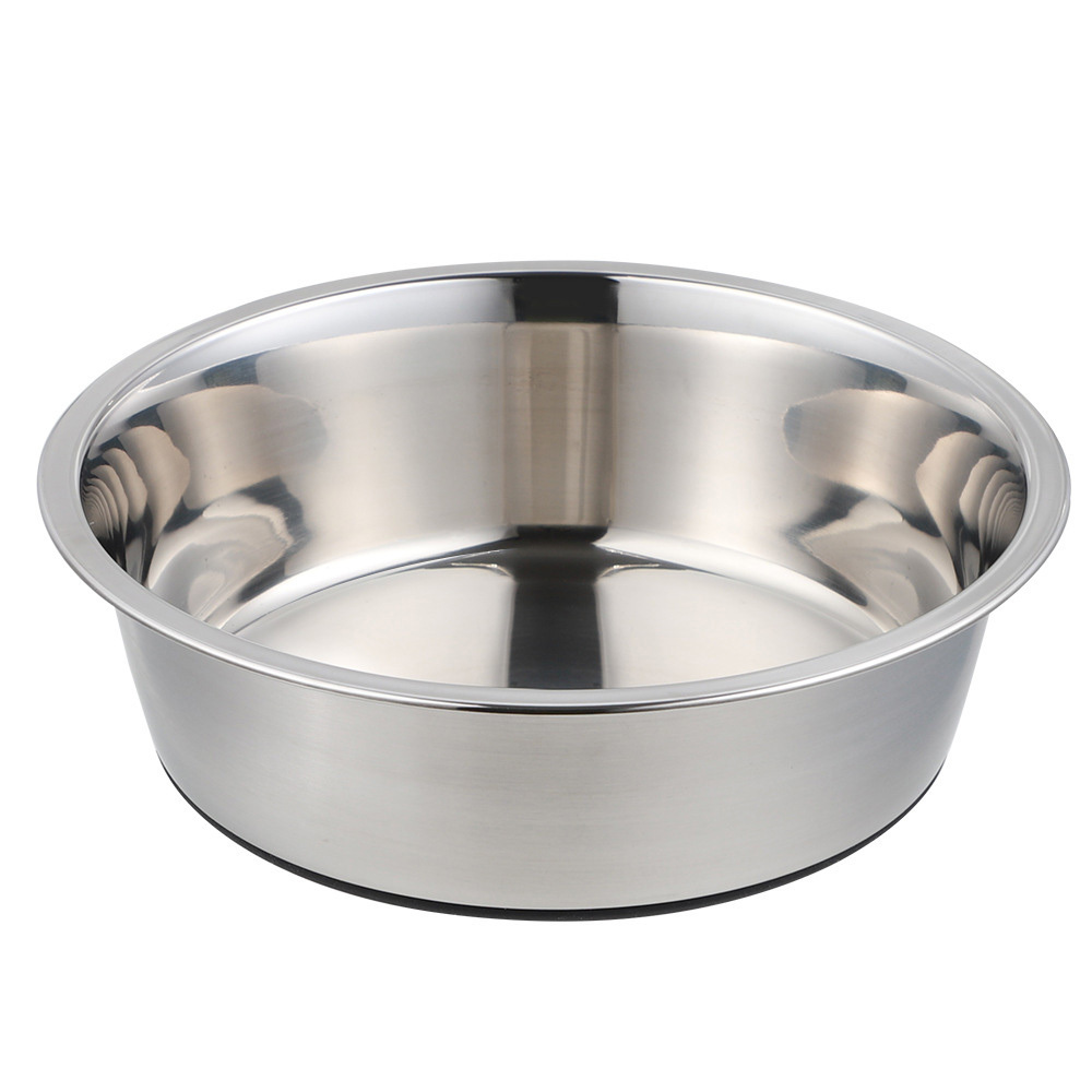 Non-slip Pet Feeder Bowls - Stainless Steel Round Dog Basin,Pet Fall Resistant Thickened Dog Bowl Cat Bowl