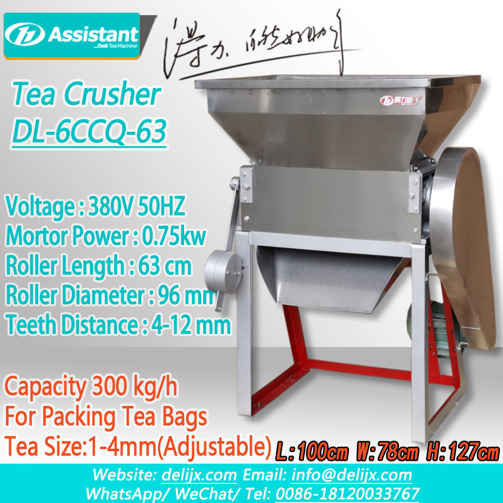 DL-6CCQ-63 Best Selling Tea Crushing Shredding Machine Tea Leaf Crusher For Packing Tea Bag Leaf Grinder