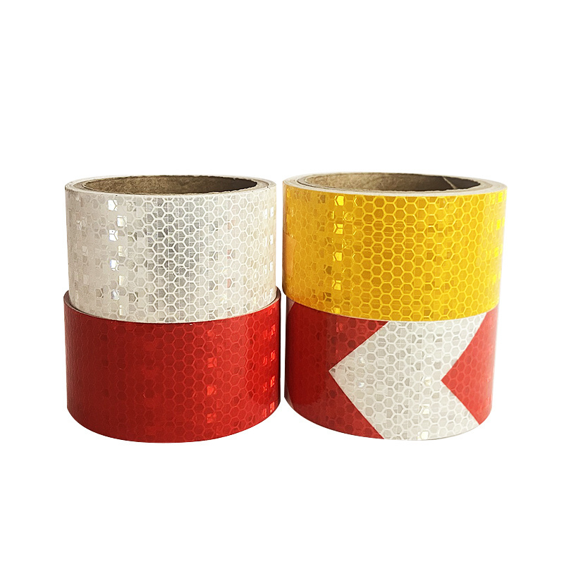 Highly Red Honeycomb Pattern 50MM PVC Hazard Warning Conspicuity Reflective Safety Tape Sticker