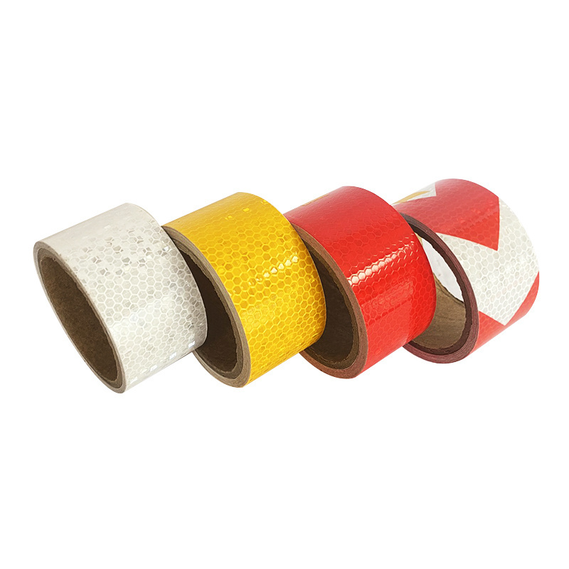 Highly Red Honeycomb Pattern 50MM PVC Hazard Warning Conspicuity Reflective Safety Tape Sticker