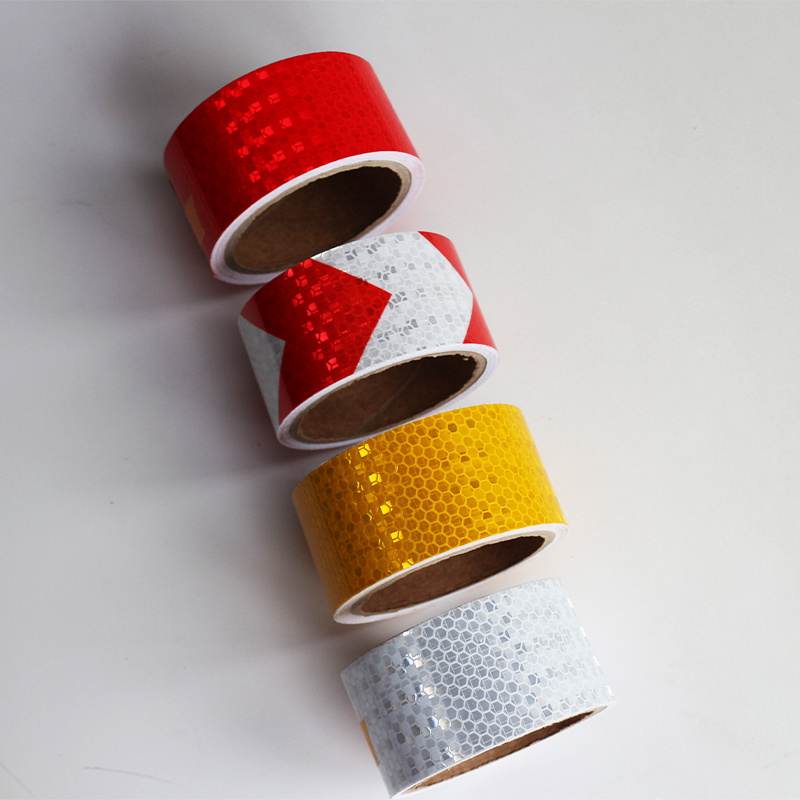 Highly Red Honeycomb Pattern 50MM PVC Hazard Warning Conspicuity Reflective Safety Tape Sticker