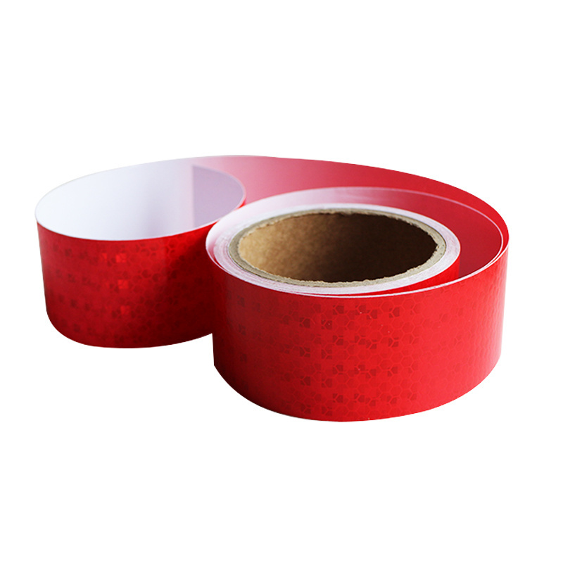 Highly Red Honeycomb Pattern 50MM PVC Hazard Warning Conspicuity Reflective Safety Tape Sticker