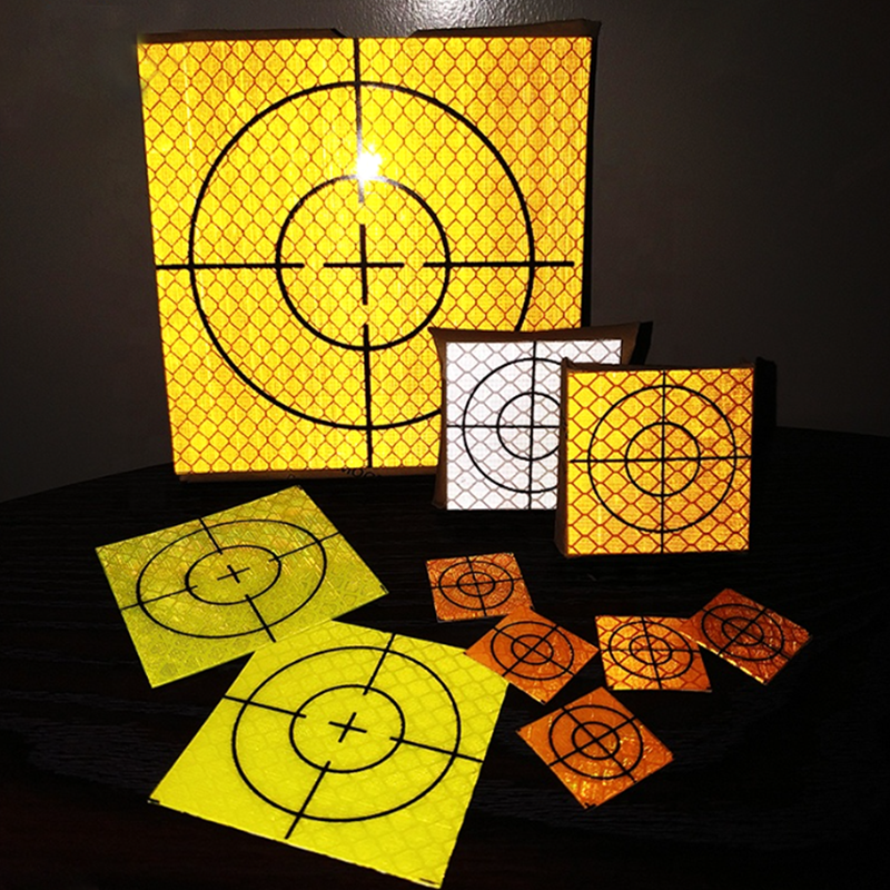 Reflective Target Retro Station Reflector Survey Reflective Yellow Stickers Surveying Target Reflective Survey Stickers