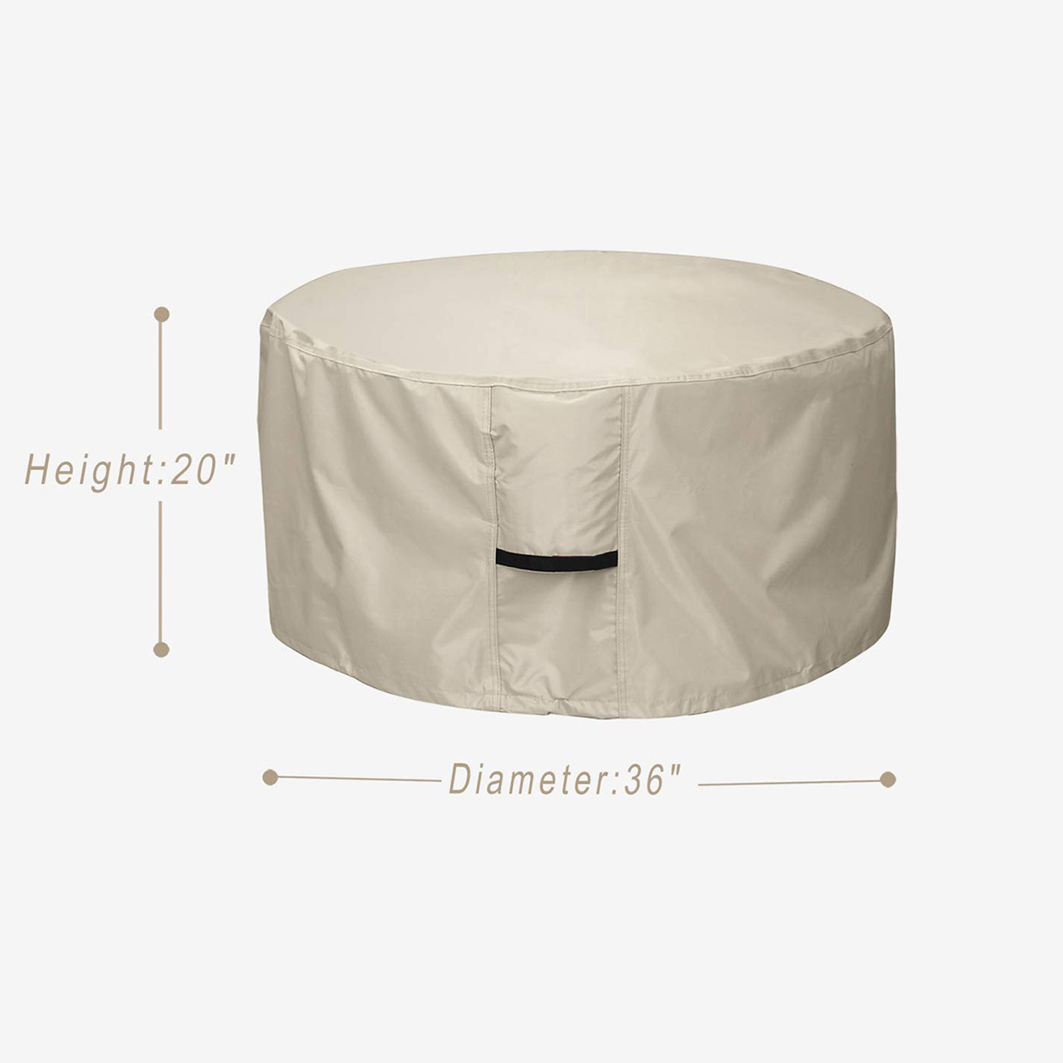 High Quality Round Fireplace Cover Windproof fire pit cover Outdoor Fireplace Cover