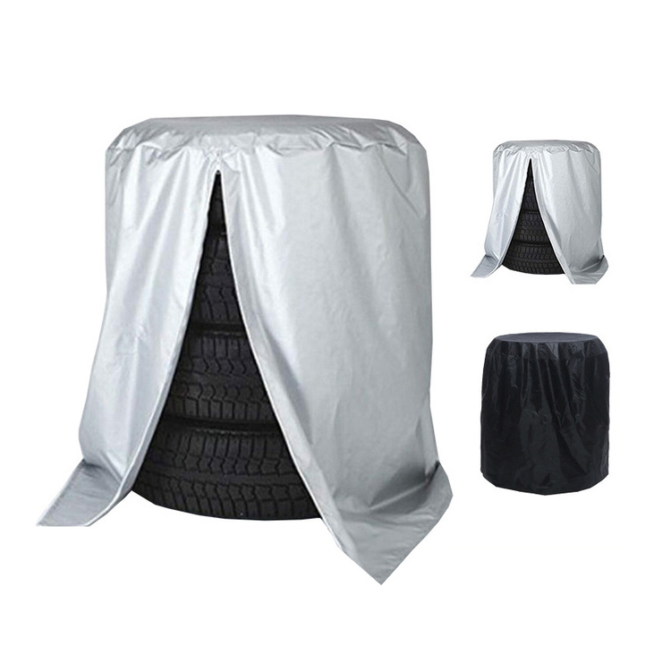 Chinese Manufacturer Supplier Polyester Oxford Universal Spare Tire Cover Uv Proof Waterproof Stacked Tire Protector Cover