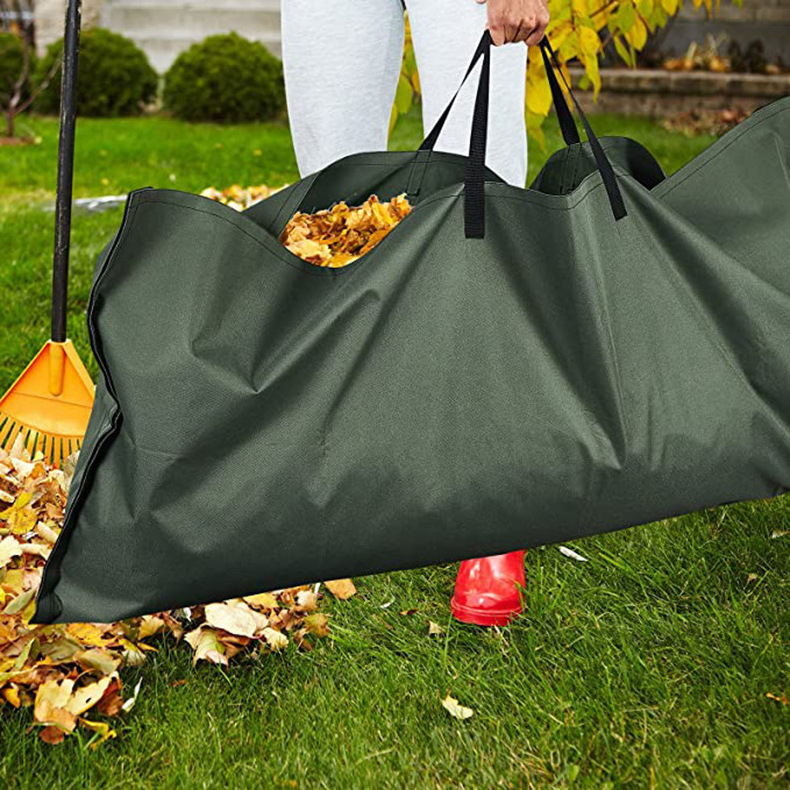 Leaf bag garden garbage tarpaulin weed collection bag outdoor storage bag