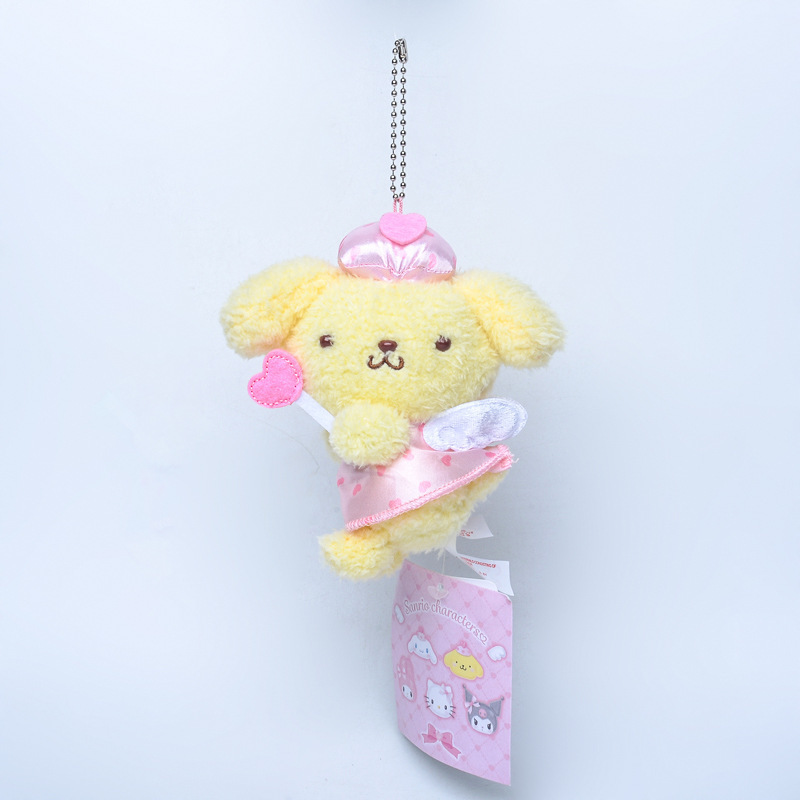 Wholesale new products lovely Sanrio drag angel series Kuromi Melody Laurel dog plush pendant girl doll