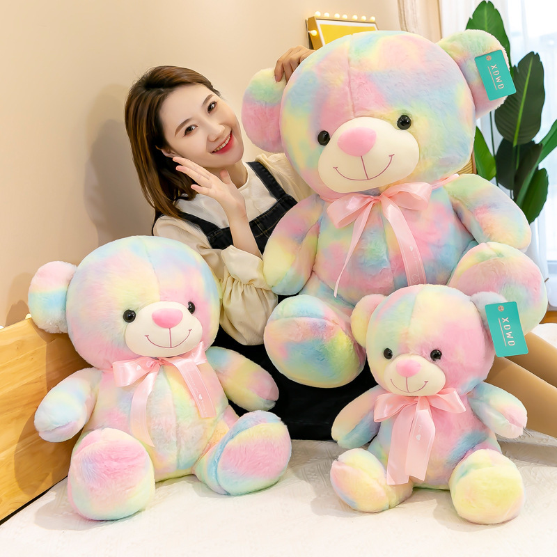 Wholesale plush toy bear doll new color big bear pillow girl bed with sleeping doll Valentine's Day gift