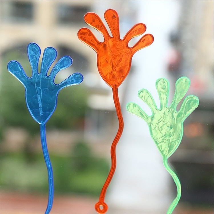 Hot selling  Wall climbing spider man slap sticky hand vent palm soft glue sticky wall children's toys