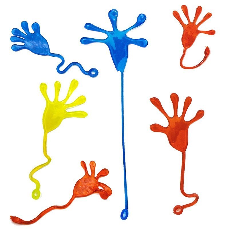 Hot selling  Wall climbing spider man slap sticky hand vent palm soft glue sticky wall children's toys