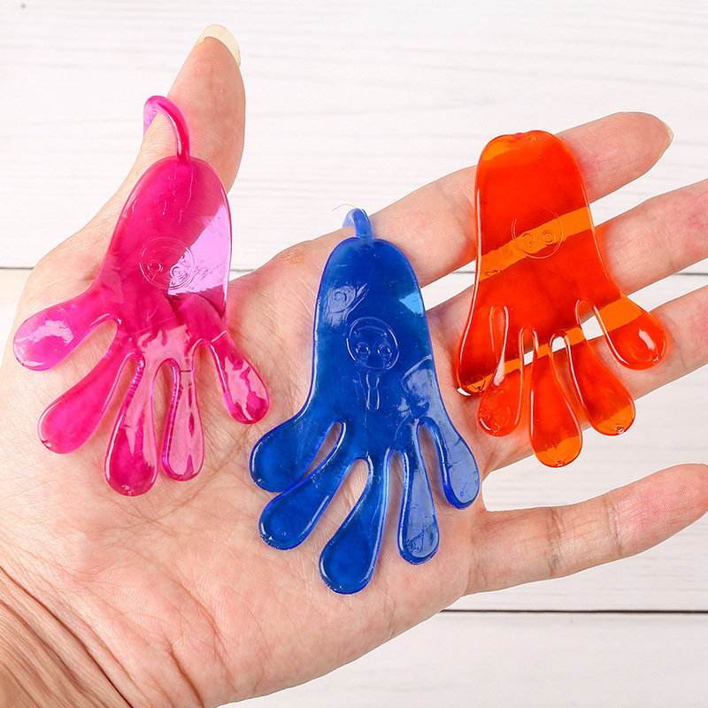 Hot selling  Wall climbing spider man slap sticky hand vent palm soft glue sticky wall children's toys