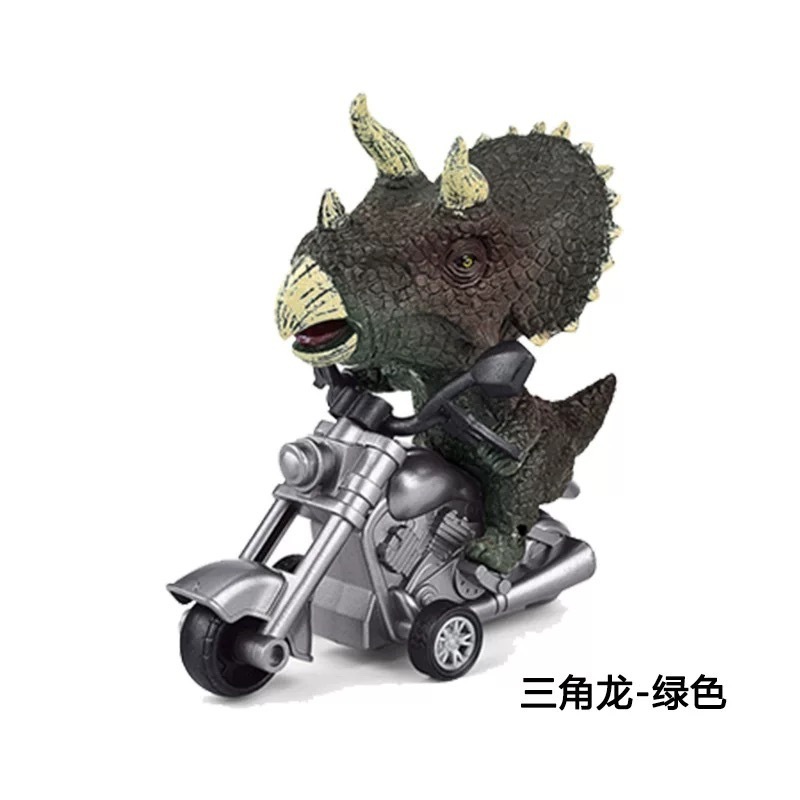 Wholesale Tyrannosaurus rex motorcycle model ornaments dinosaur locomotive cake baking ornaments boy toys