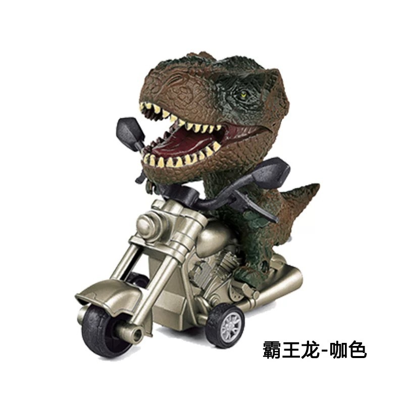 Wholesale Tyrannosaurus rex motorcycle model ornaments dinosaur locomotive cake baking ornaments boy toys