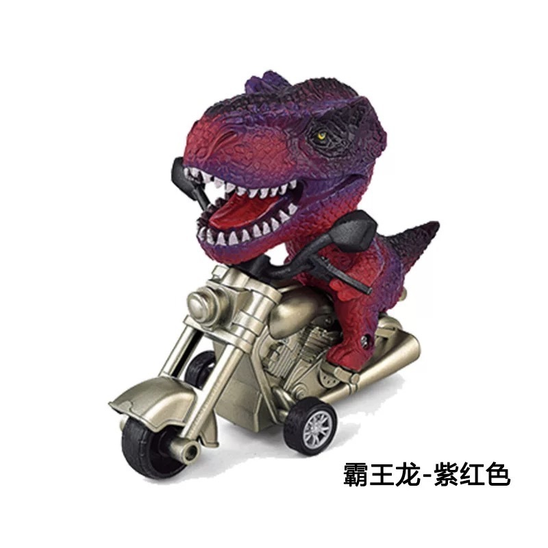 Wholesale Tyrannosaurus rex motorcycle model ornaments dinosaur locomotive cake baking ornaments boy toys