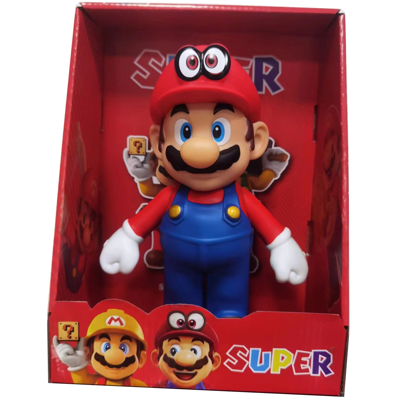 Wholesale anime cartoon game movie super anime figure mario bros figure toys with color box for kids gift