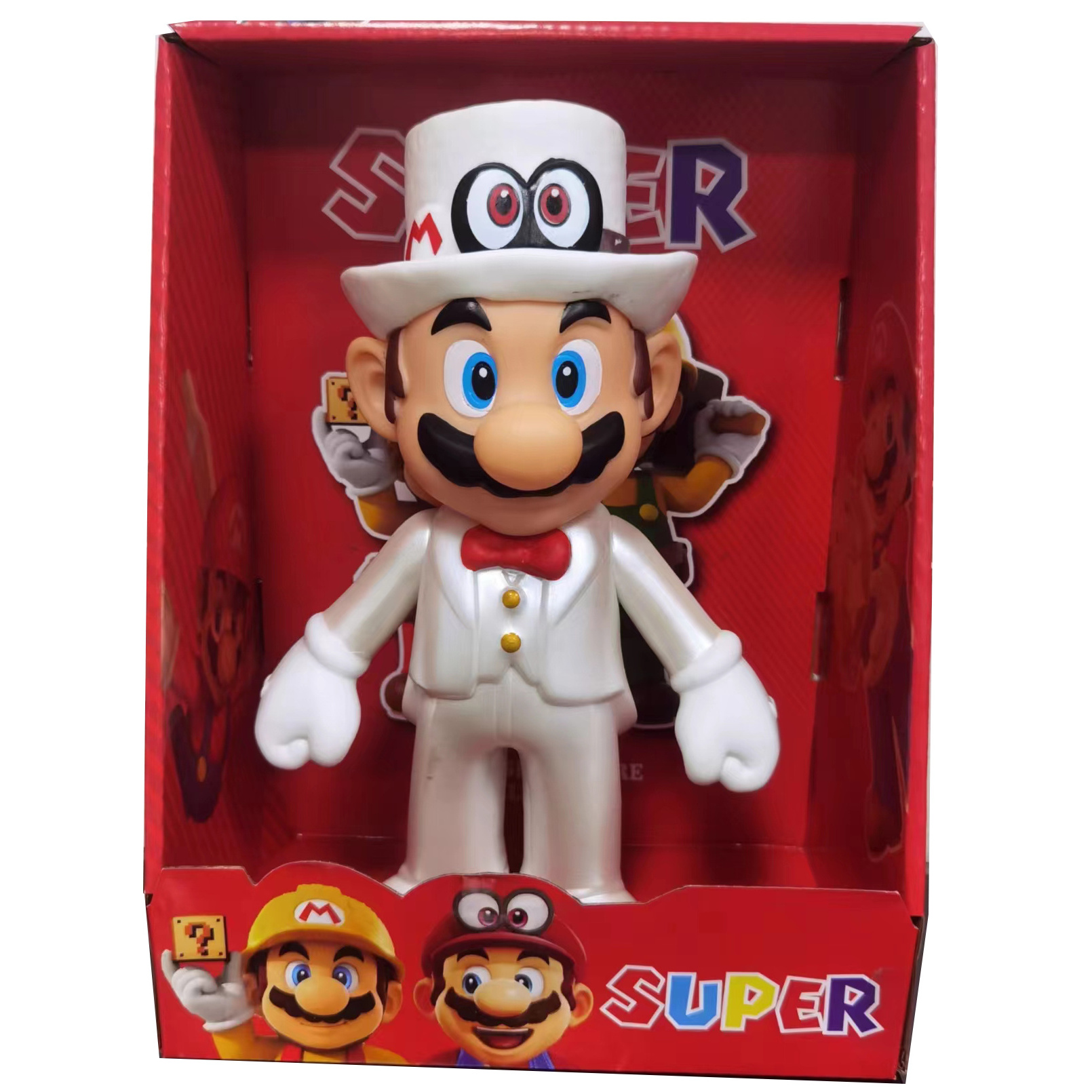 Wholesale anime cartoon game movie super anime figure mario bros figure toys with color box for kids gift