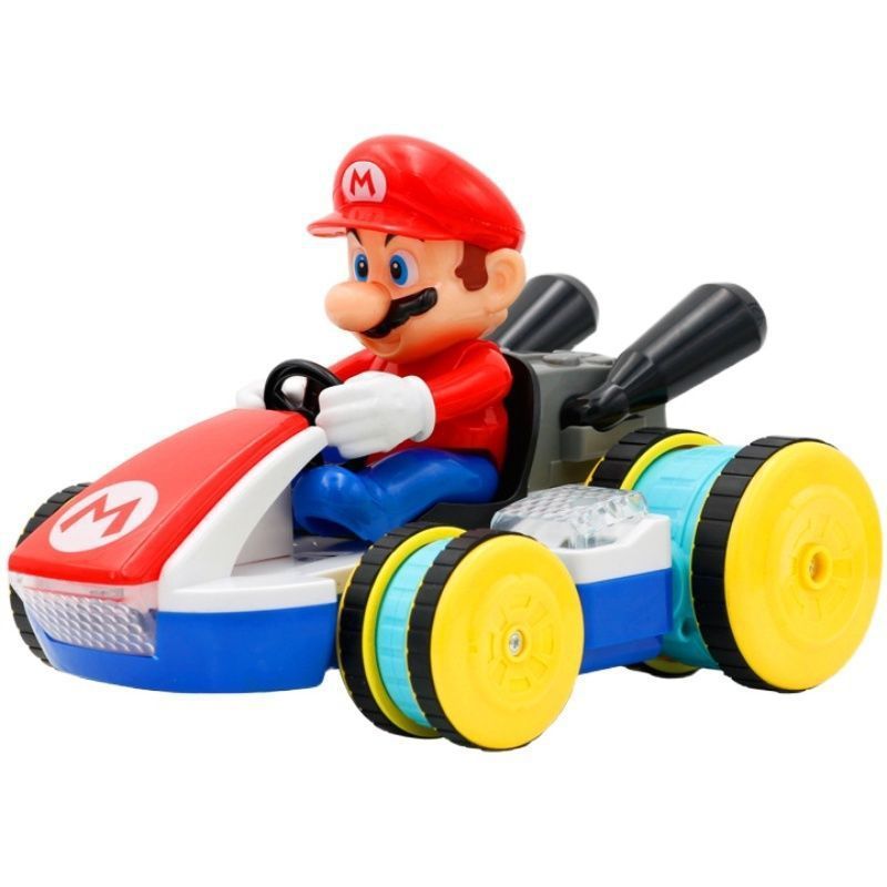 New Mario led light with music remote control kart Mario speedy drift electrical car mario bros RC racing car